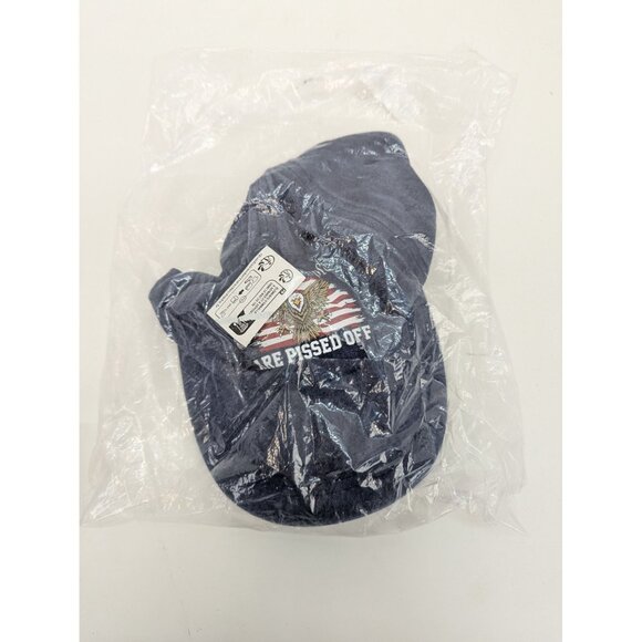 We The People Are Pissed Off Men Navy Blue Adjustable Strap Back Cap Hat - Picture 4 of 6